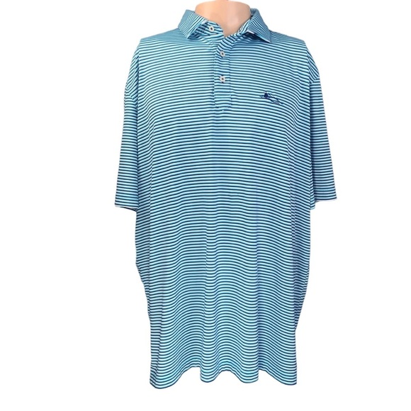 STITCH XL Golf Polo Stripe Breathable Moisture Wicking Antimicrobial - Picture 1 of 11